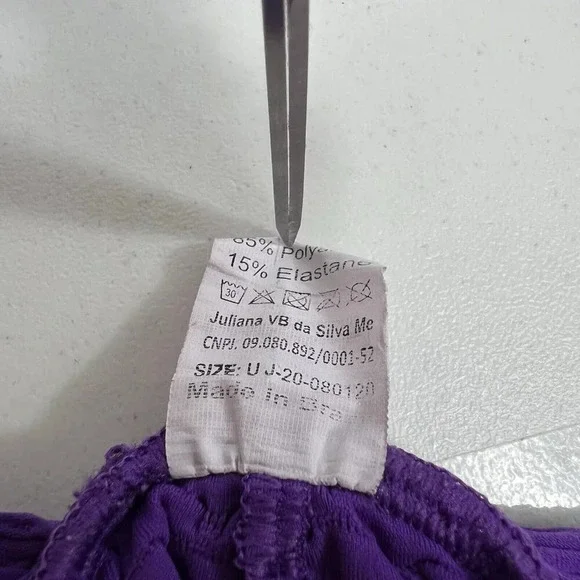 Booty by Brabants 2 Pair Cropped Capri Leggings Purple Red Women OSFM - Picture 10 of 10